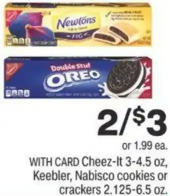 CVS Cheez-It 3-4.5 oz, Keebler, Nabisco Cookies Or Crackers 2.125-6.5 oz offer