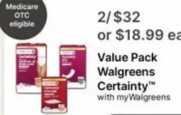 Walgreens Value Pack Walgreens Certainty offer