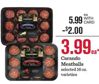 Mariano's Carando Meatballs offer