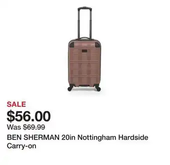 Marshalls BEN SHERMAN 20in Nottingham Hardside Carry-on offer