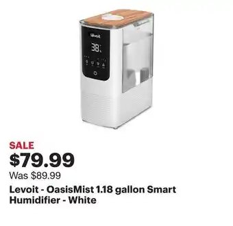 Best Buy Levoit - OasisMist 1.18 gallon Smart Humidifier - White offer