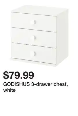 Ikea GODISHUS 3-drawer chest, white offer