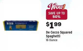 Grocery Outlet Cecco Squared Spaghetti offer