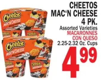 Bravo Supermarkets CHEETOS MAC'N CHEESE 4 PK offer