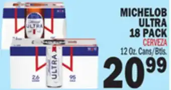 Bravo Supermarkets MICHELOB ULTRA 18 PACK offer