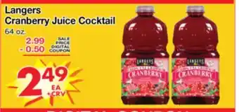 Superior Grocers Langers Cranberry Juice Cocktail offer