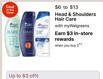 Walgreens Head & Shoulders Hair Care offer