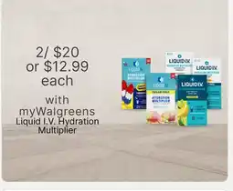 Walgreens Liquid I. V. Hydration Multiplier offer