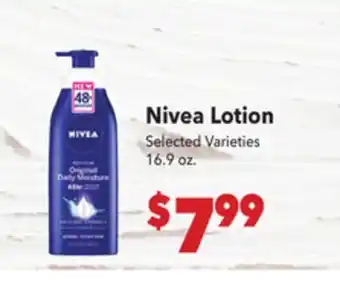 Vallarta Supermarkets Nivea Lotion offer