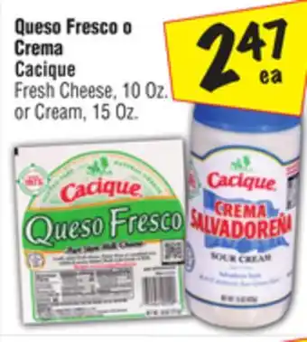 El Super Fresh Cheese, 10 Oz.or Cream, 15 Oz offer