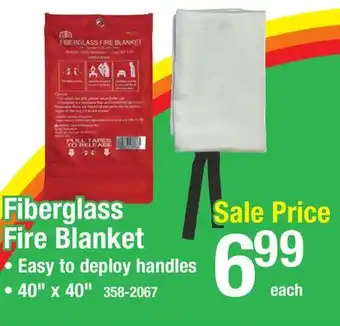 Menards Fiberglass Fire Blanket offer