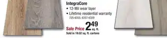 Menards Tarkett IntegraCore Natural Cascade 7 x 48 Floating Luxury Vinyl Plank Flooring (19.02 sq.ft/ctn) offer