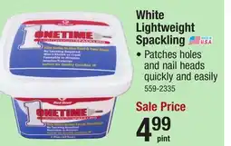 Menards Red Devil ONETIME White Lightweight Spackling - 1 pt offer