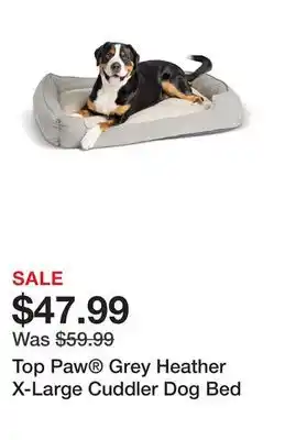 Petsmart Top Paw Grey Heather X-Large Cuddler Dog Bed offer