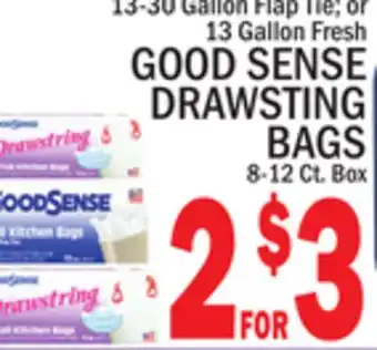 C Town GOOD SENSE DRAWSTING BAGS, 8-12 Ct. Box offer