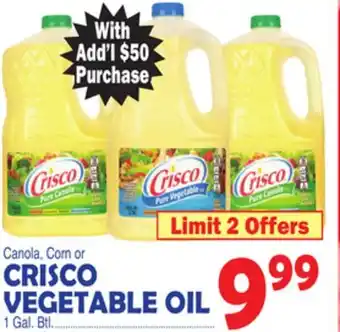 Bravo Supermarkets CRISCO VEGETABLE OIL offer