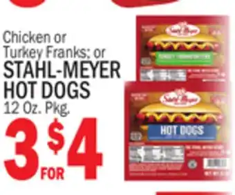 Bravo Supermarkets STAHL-MEYER HOT DOGS offer