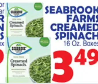 Bravo Supermarkets SEABROOK FARMS CREAMED SPINACH offer