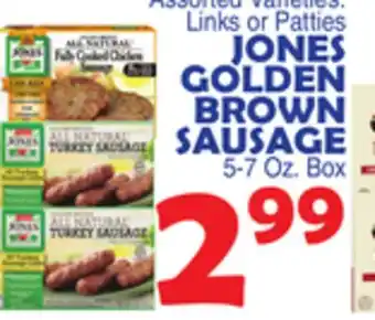 Bravo Supermarkets JONES GOLDEN BROWN SAUSAGE offer