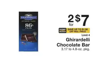 Fairway Store Market Ghirardelli Chocolate Bar offer