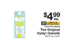 Fairway Store Market The Original Oatly! Oatmilk offer