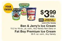 Fairway Store Market Ben & Jerry's Ice Cream offer