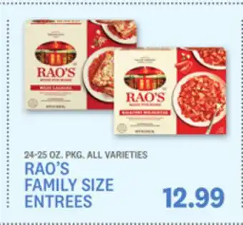 Kings Food Markets RAO'S FAMILY SIZE ENTREES offer