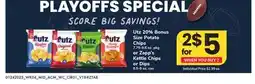 ACME Utz 20% Bonus Size Potato Chips 7.75-9.6 oz. pkg or Zapp's Kettle Chips or Dips 8.5-9 oz. can offer