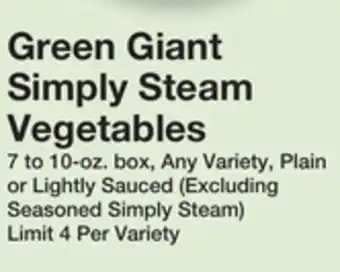 The Fresh Grocer Simply Steam Vegetables offer