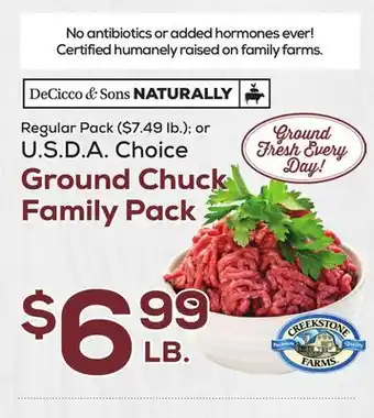 DeCicco & Sons Ground Chuck Family Pack offer