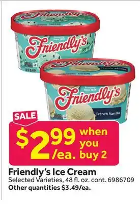 Stop&Shop Friendly's Ice Cream offer