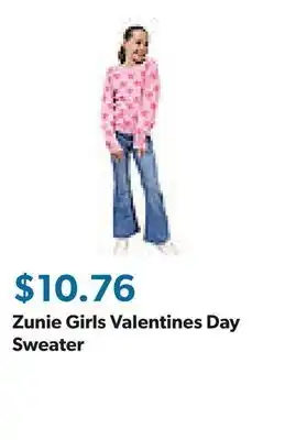 Sam's Club Zunie Girls Valentines Day Sweater offer