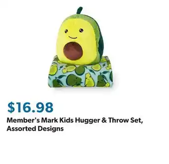 Sam's Club Member's Mark Kids Hugger & Throw Set, Assorted Designs offer