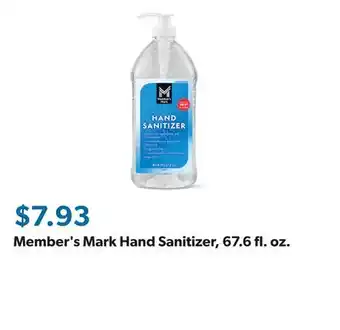 Sam's Club Member's Mark Hand Sanitizer, 67.6 fl. oz offer