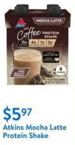 Walmart Atkins Mocha Latte Protein Shake offer