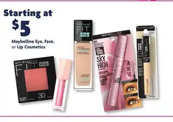 Family Dollar Maybelline Eye, Face, or Lip Cosmetics offer