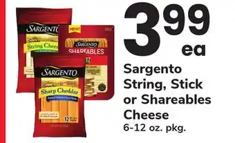 ACME Sargento String, Stick or Shareables Cheese offer