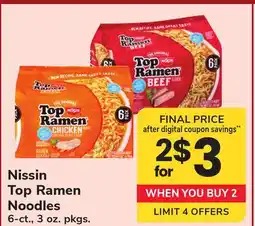 ACME Nissin Top Ramen Noodles offer