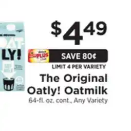 ShopRite The Original Oatly! Oatmilk offer