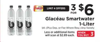 ShopRite Smartwater 1-Liter offer