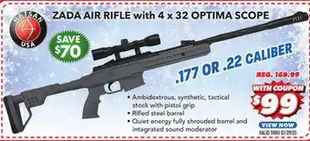 Big 5 Hatsan Zada Air Rifle with 4x32 Scope offer