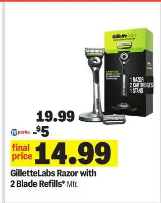 Meijer GilletteLabs Razor with 2 Blade Refills offer