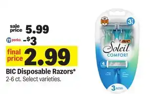 Meijer BIC Disposable Razors offer