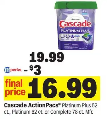 Meijer Cascade ActionPacs offer