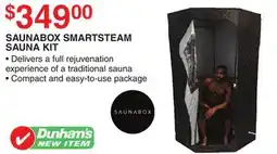 Dunham's Sports SAUNABOX SMARTSTEAM SAUNA KIT offer