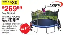 Dunham's Sports PROPEL 14' TRAMPOLINE WITH FUN-RING ENCLOSURE offer