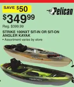 Dunham's Sports PELICAN STRIKE SIT-IN OR SIT-ON ANGLER KAYAK offer