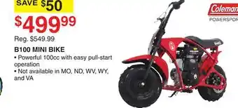 Dunham's Sports B100 MINI BIKE offer