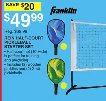 Dunham's Sports FRANKLIN REIN HALF-COURT PICKLEBALL STARTER SET offer