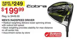 Dunham's Sports COBRA MEN'S RADSPEED DRIVER offer